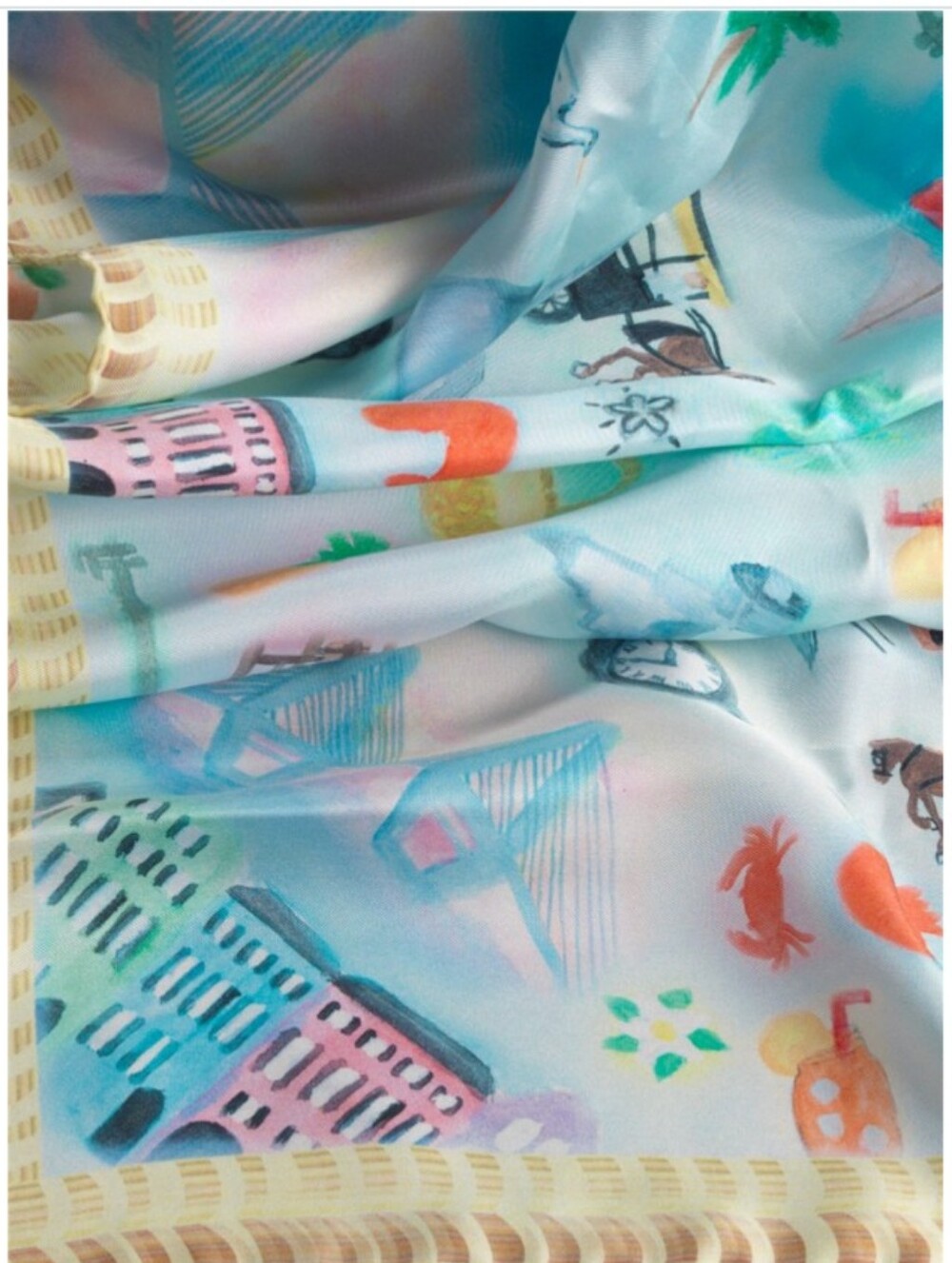 AS IS. Ben Silver Silk Scarf - Picture 4 of 10